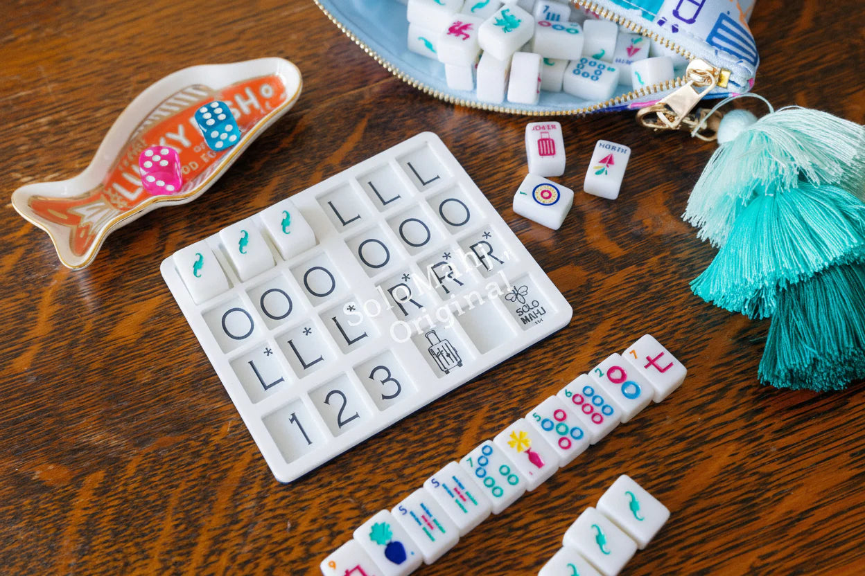 Travel SoloMahj Board - Jetsetter Navy