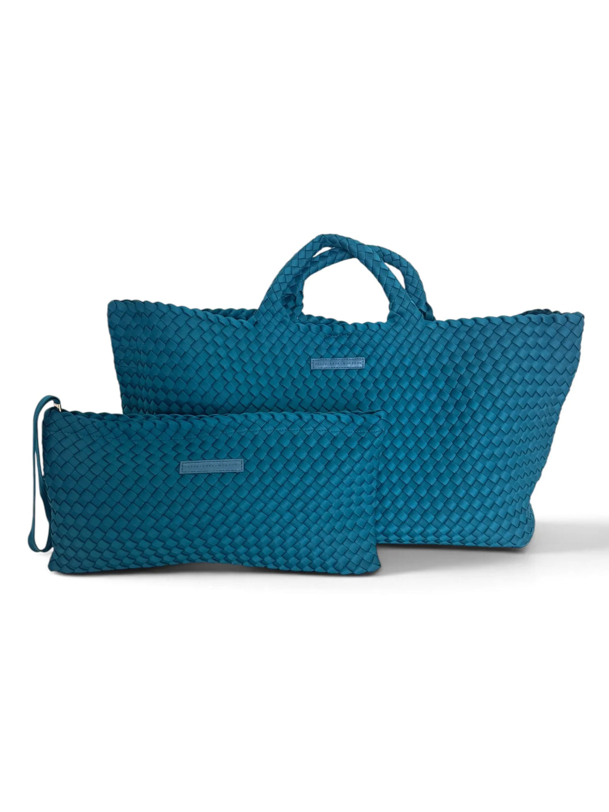 PEACOCK PEACE LOVE MAHJONG WOVEN CARRYALL & TILE BAG