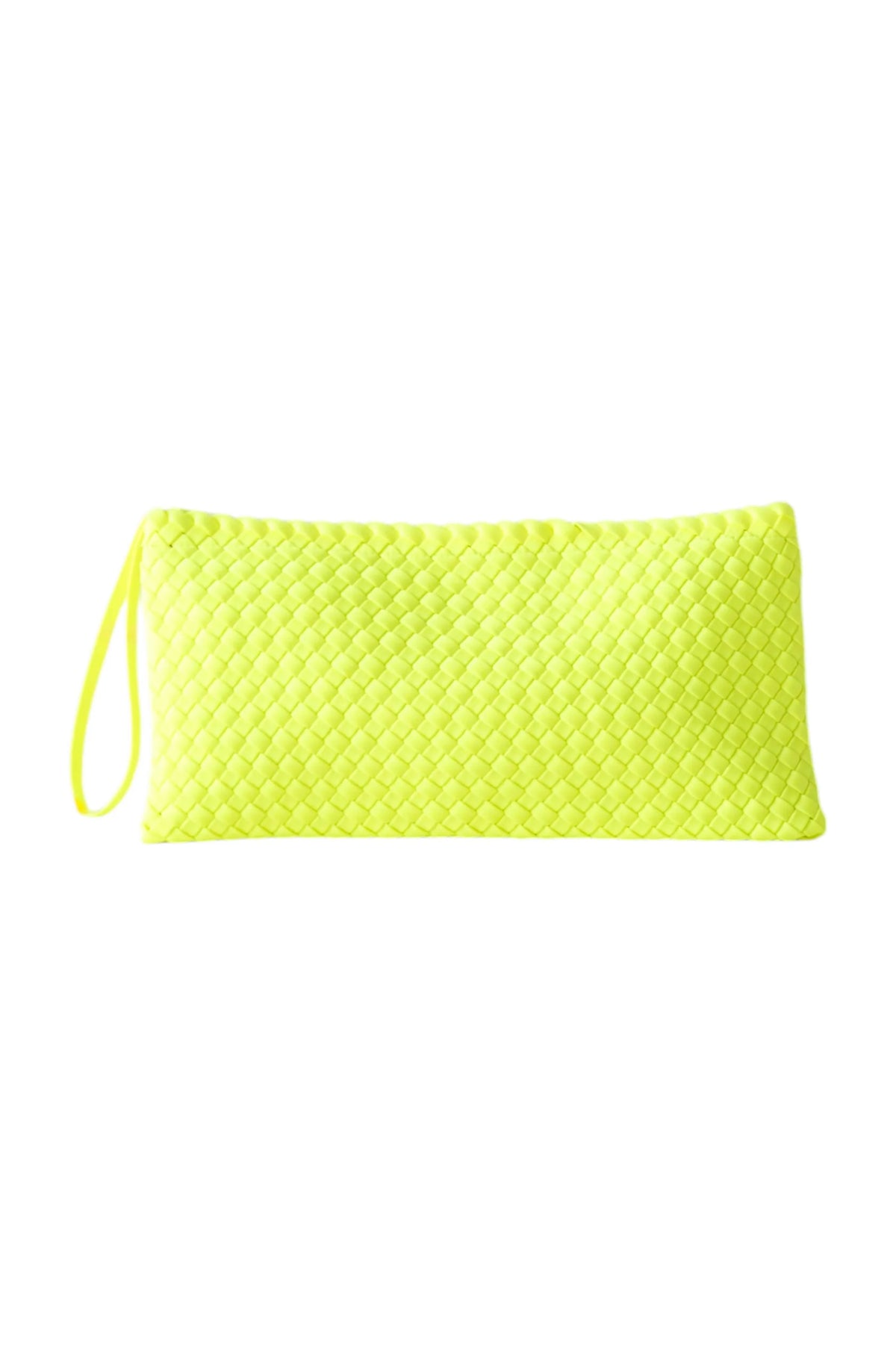PEACE LOVE MAHJONG WOVEN TOTE - CHARTREUSE
