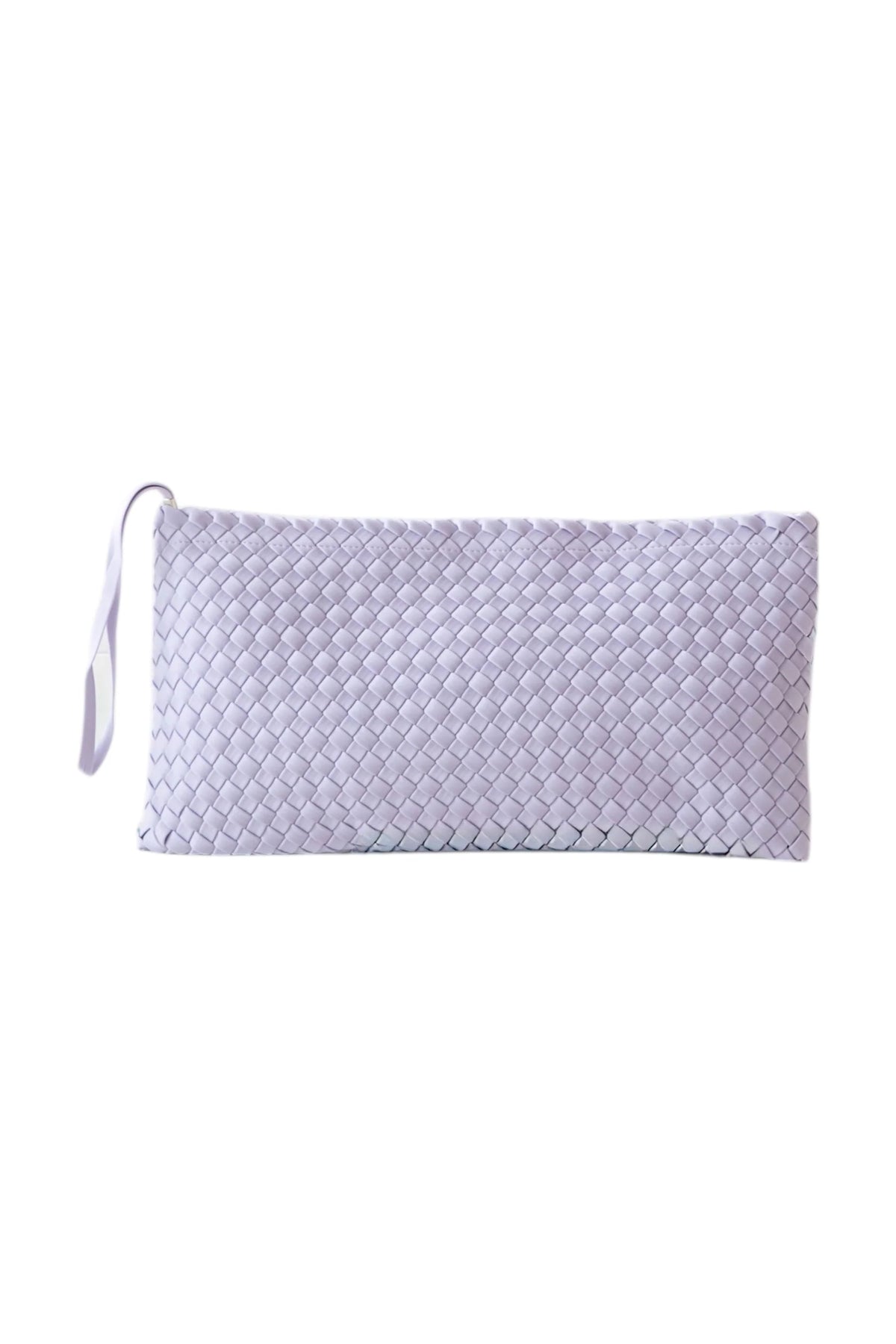 PEACE LOVE MAHJONG WOVEN TILE BAG - LAVENDAR