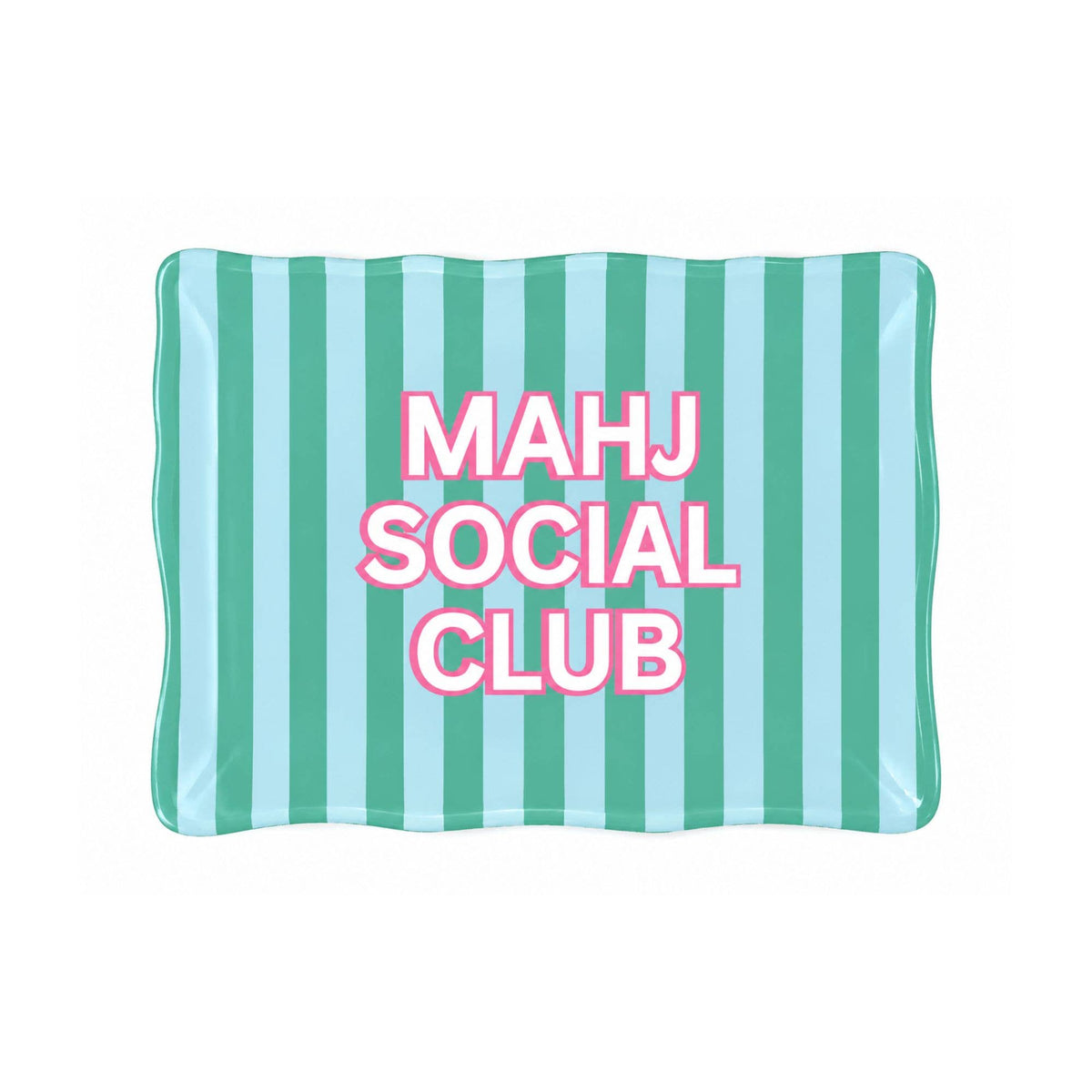 15"X11" Mahjong Social Club Shatterproof Large Serving Tray