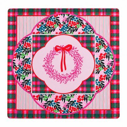 Very Merry Wreath 33"x33" Premium Mahjong Mat