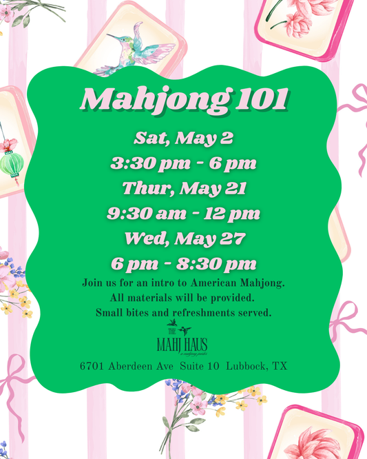 Mahjong 101 Wednesday May 27 Evening
