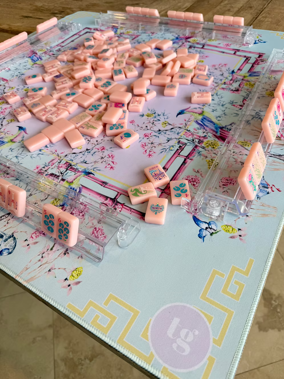 TAYLOR GRAY MAHJONG MAT - EMMA'S GARDEN