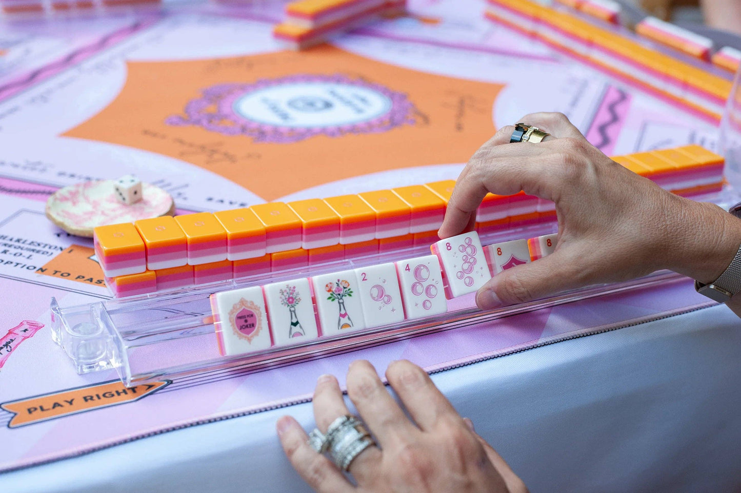 Bams & Bubbly Mahjong Tiles - Champagne