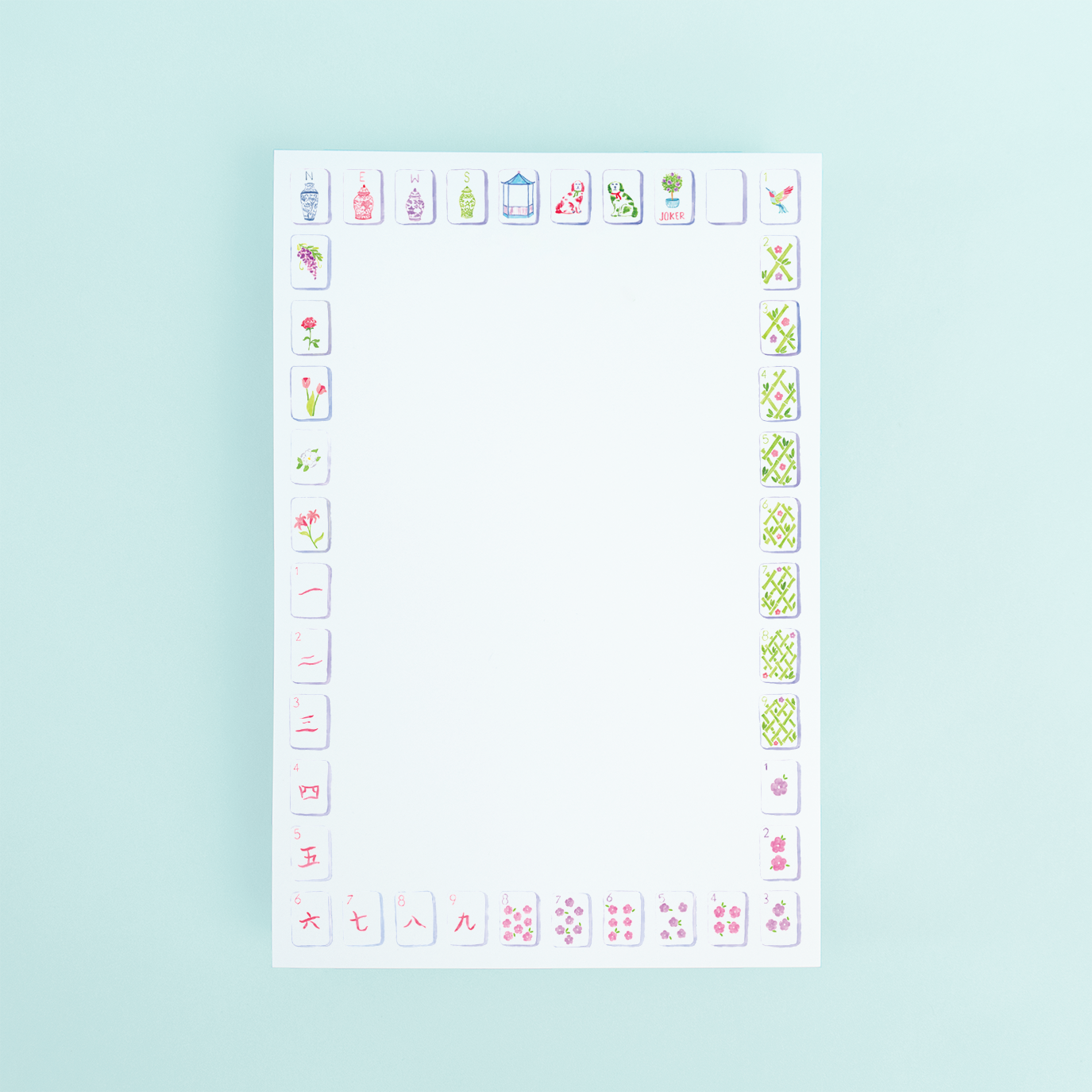 Mahjong Border Notepad