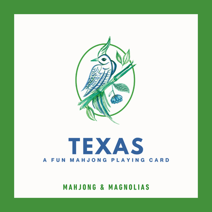 Texas: A Fun Mahjong Playing Card (Set of 4) 