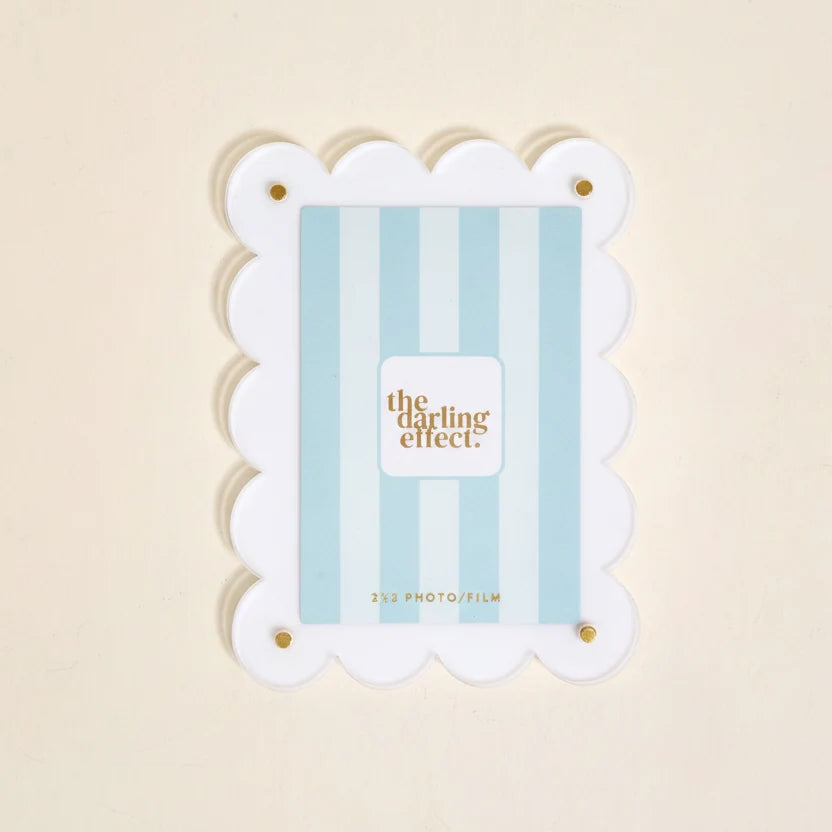 MINI ACRYLIC PICTURE FRAME MAGNET - WHITE