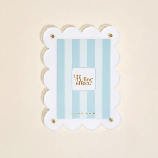 MINI ACRYLIC PICTURE FRAME MAGNET - WHITE