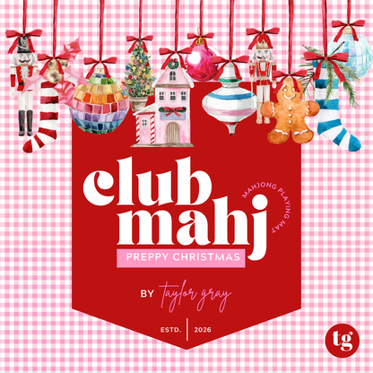Mahjong Mat Preppy Christmas