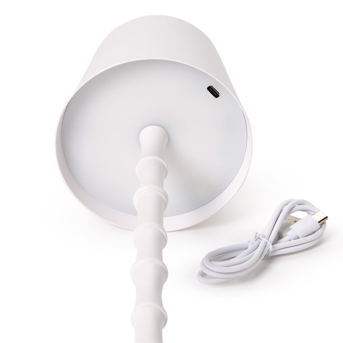 WHITE BAMBOO TABLE LAMP