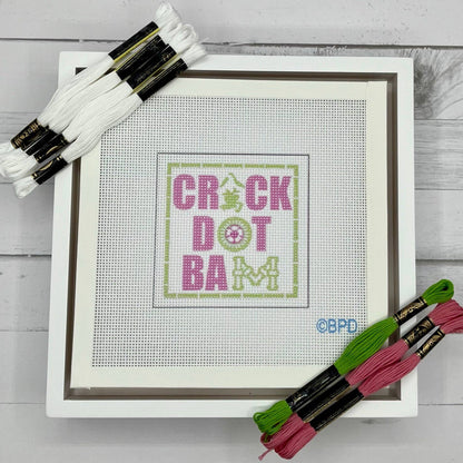 Crack Dot Bam Needlepoint Design