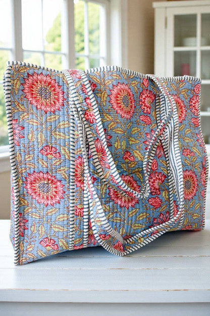 September Haze Floral Tote Bag