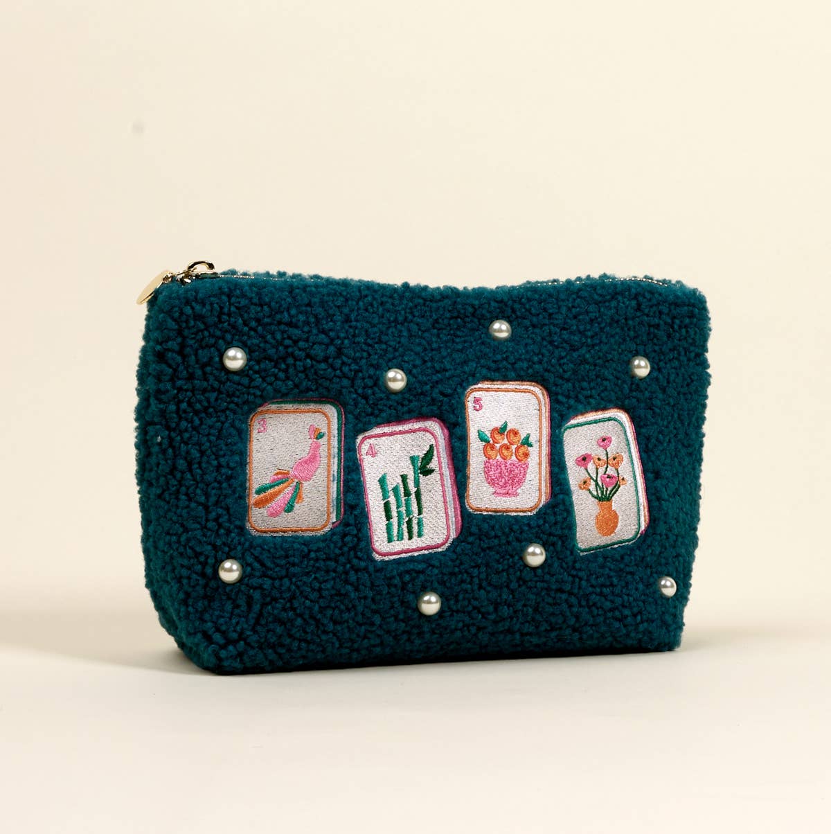 It's Mahj Time Teddy Pouch