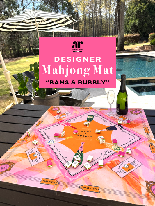 Bams & Bubbly Mahjong Mat | The Champagne & Mahj Collection