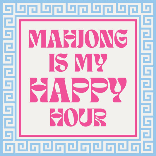 Funny Mahjong Cocktail Napkins | Mahjong Happy Hour