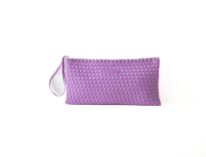 PEACE LOVE MAHJONG WOVEN TILE BAG - ORCHID