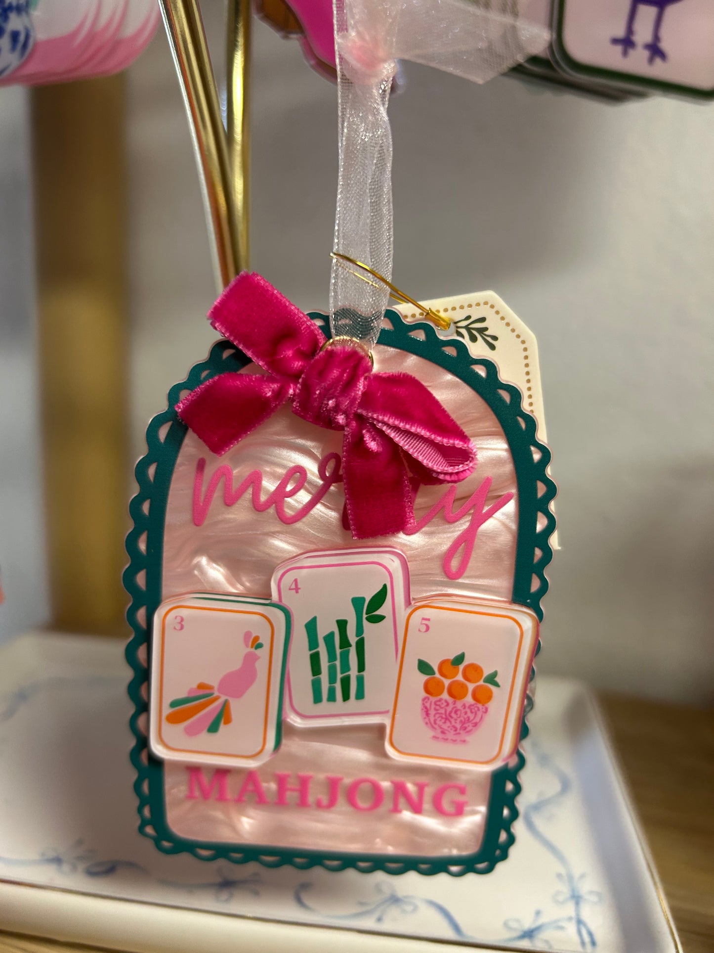 ACRYLIC MAHJONG ORNAMENT