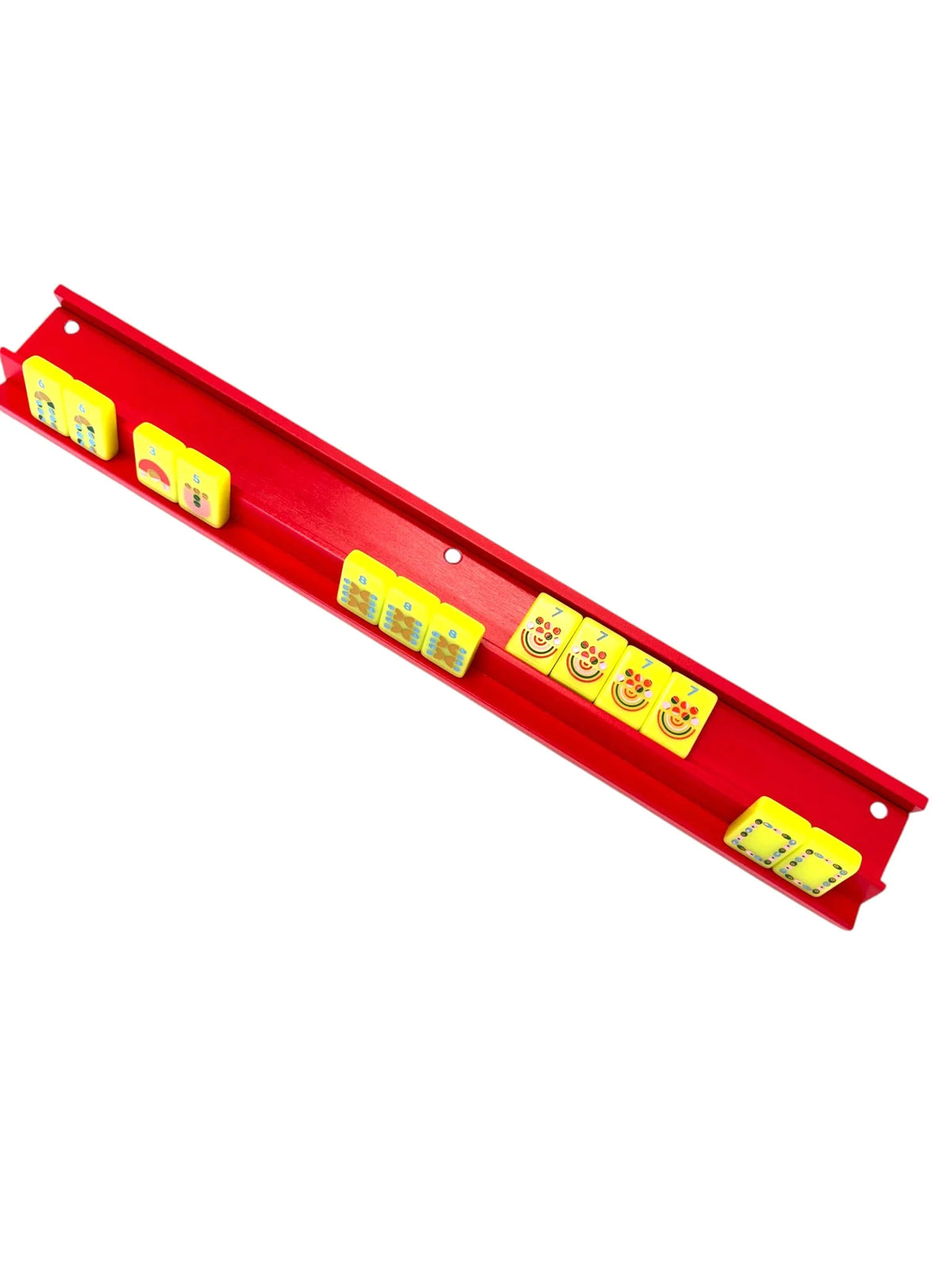PEACE LOVE MAHJONG Mahjong Racks & Pushers (Set of 4) RED