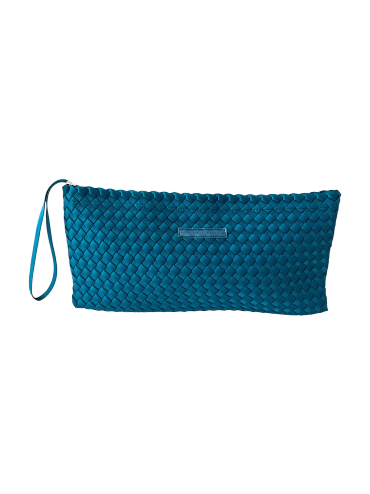 PEACE LOVE MAHJONG WOVEN TILE BAG - PEACOCK
