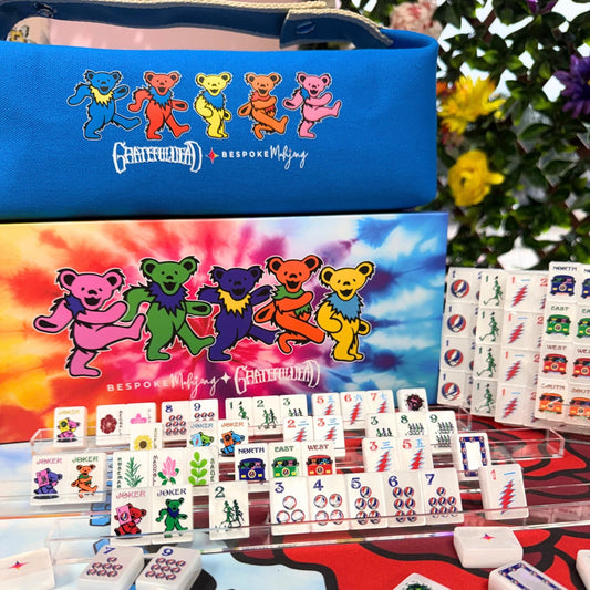 Grateful Dead x Bespoke Mahjong Travel Kit in Cosmic White Pearl