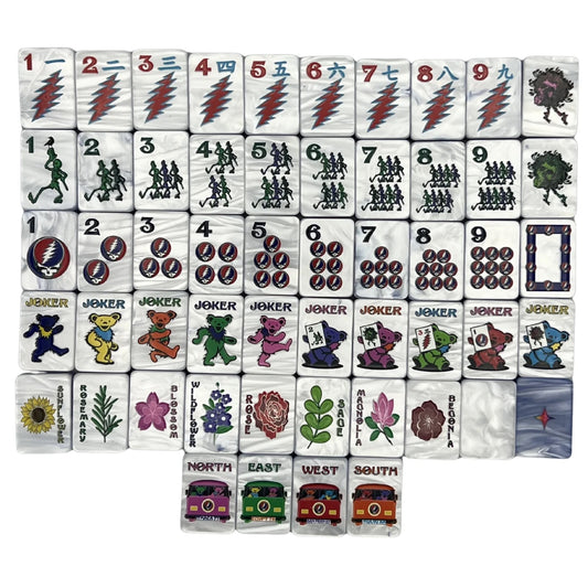 Grateful Dead x Bespoke Mahjong in Stealie Blue Tie Dye Pearl