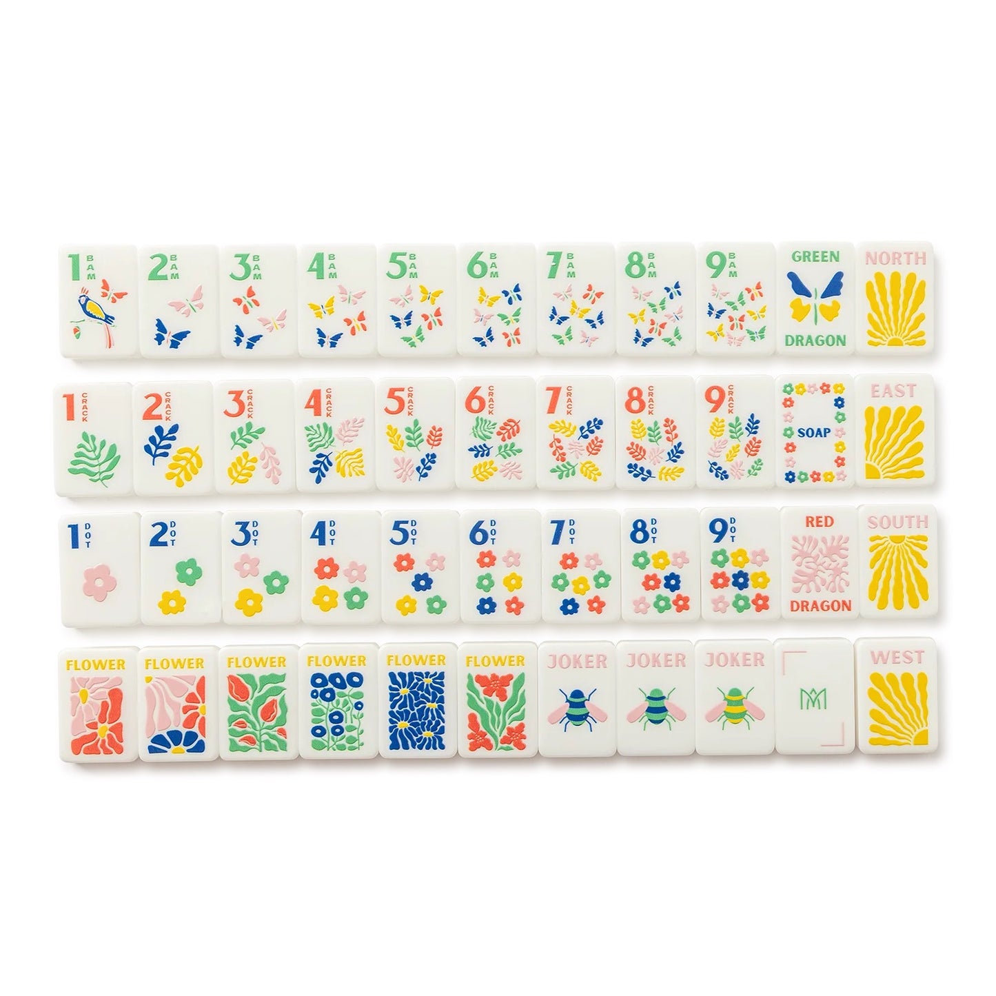 Garden Stampled Acrylic Tile Set - Amahj Line