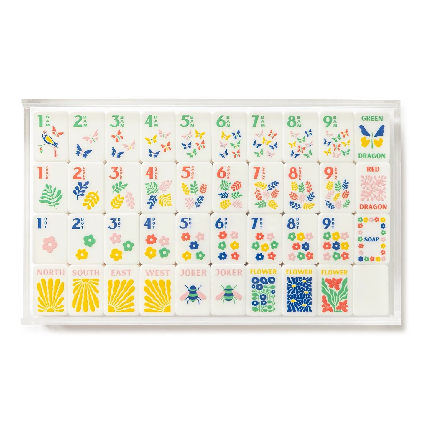 Garden Stampled Acrylic Tile Set - Amahj Line
