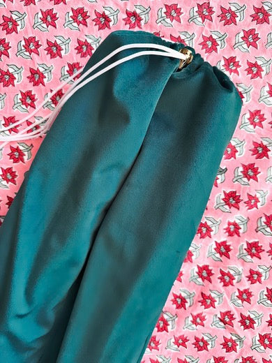 Dark Teal Rack Bag Peace Love Mahjong