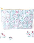 Mahjong Stripe Clear Coated Rectangular Cosmetic Case