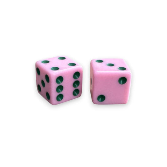 PEACE LOVE MAHJONG LIGHT PINK WITH DARK GREEN