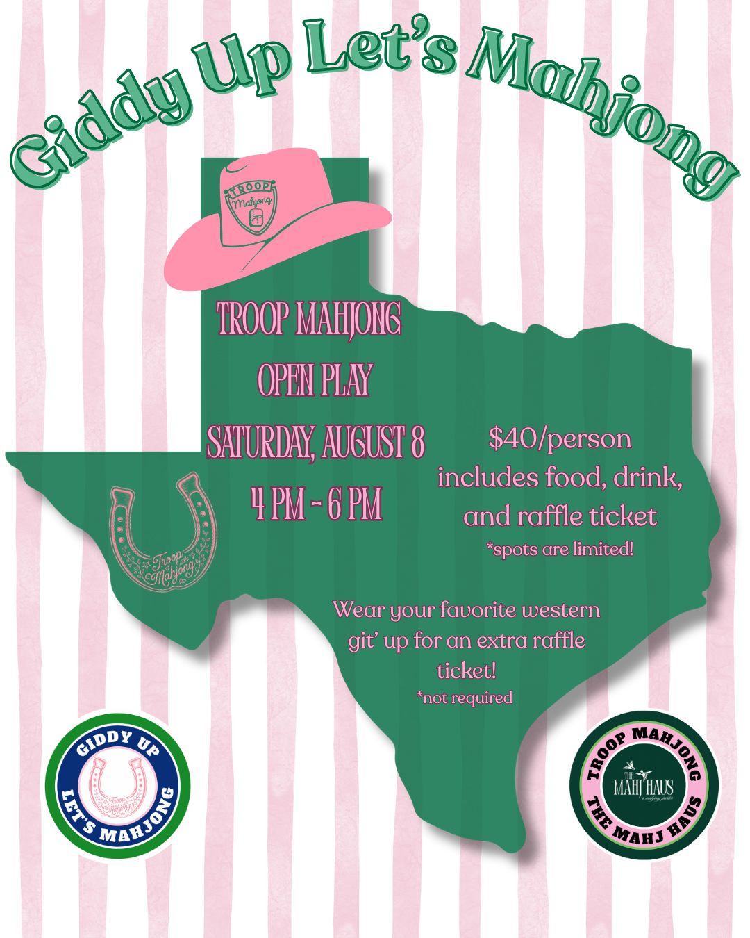 Giddy Up, Let's Mahjong Event