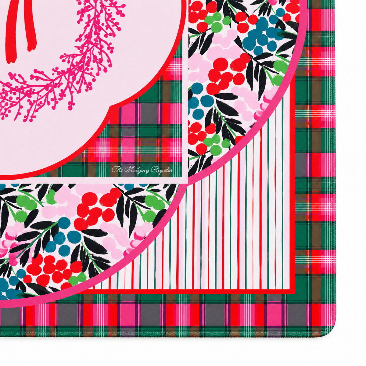 Very Merry Wreath 33"x33" Premium Mahjong Mat