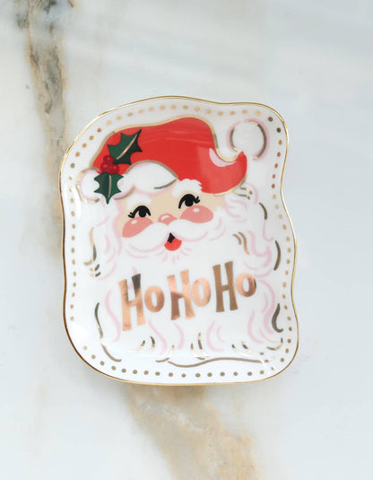 Christmas Porcelain Trinket Tray | Santa