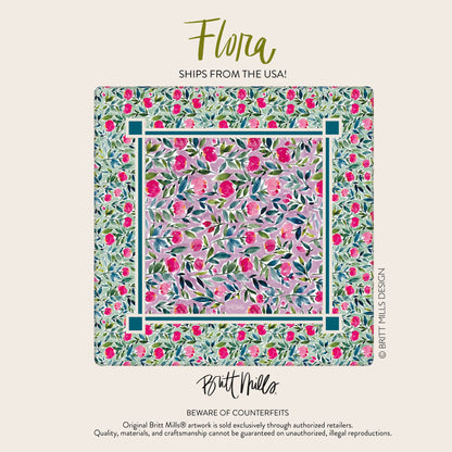 Flora Neoprene Mahjong Mat