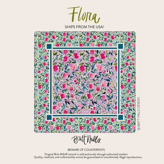 Flora Neoprene Mahjong Mat