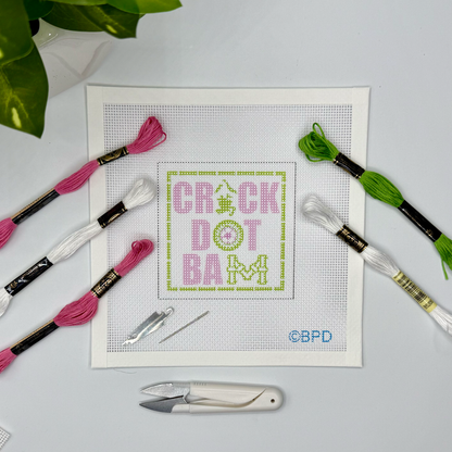 Crack Dot Bam Needlepoint Design