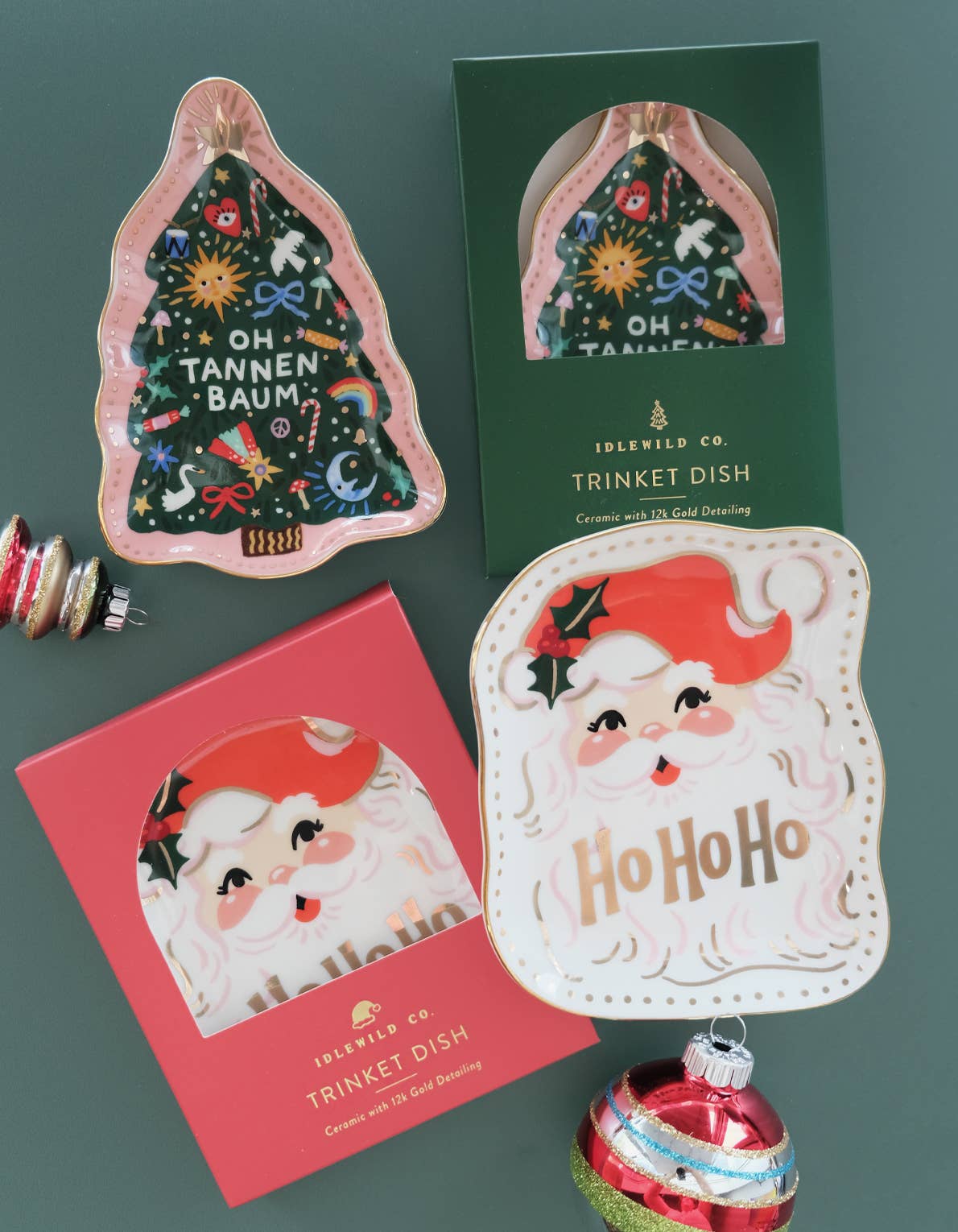 Christmas Porcelain Trinket Tray | Santa