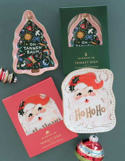 Christmas Porcelain Trinket Tray | Santa