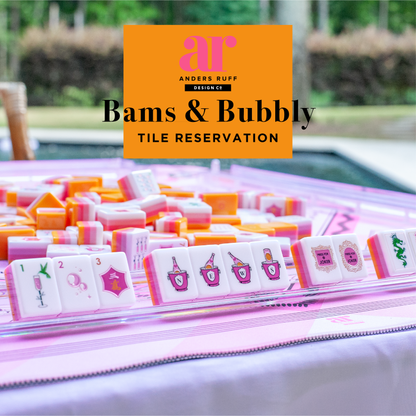 Bams & Bubbly Mahjong Tiles - Champagne