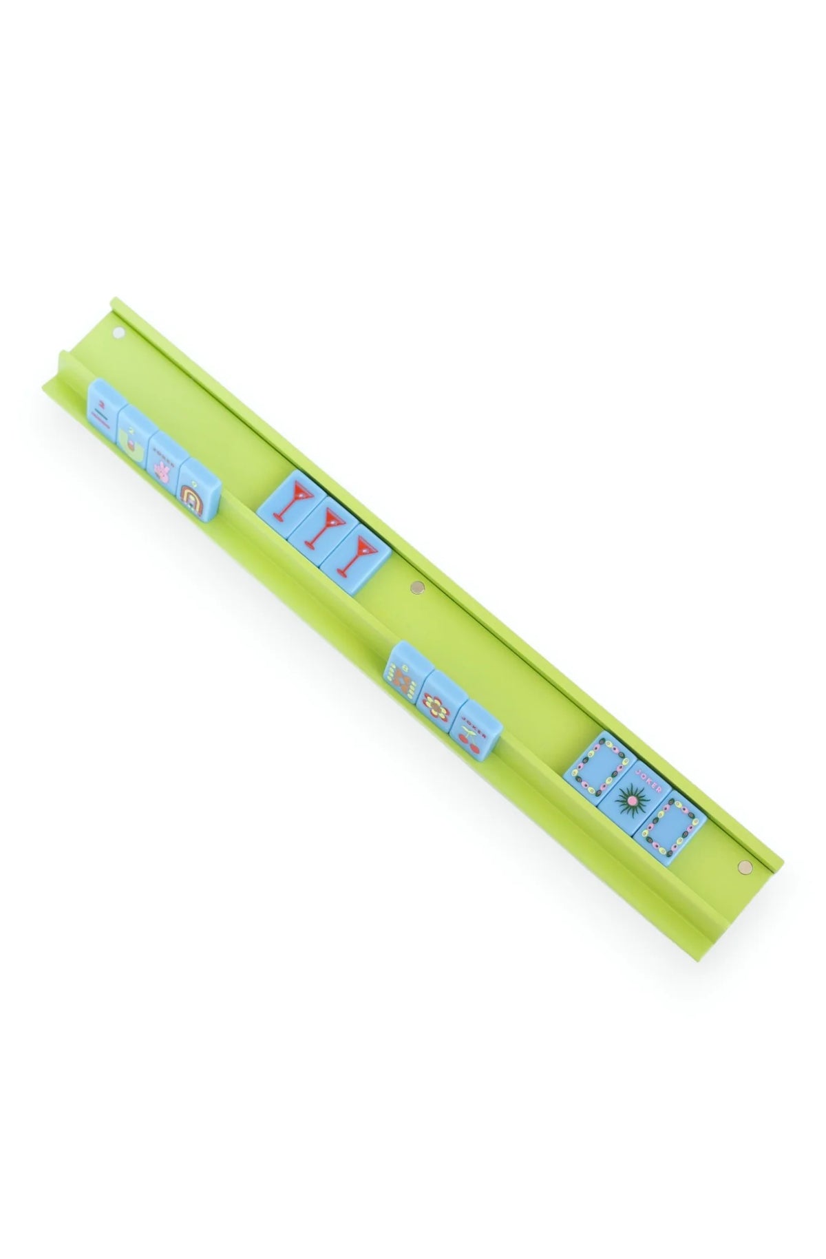 PEACE LOVE MAHJONG Mahjong Racks & Pushers (Set of 4) CHARTREUSE