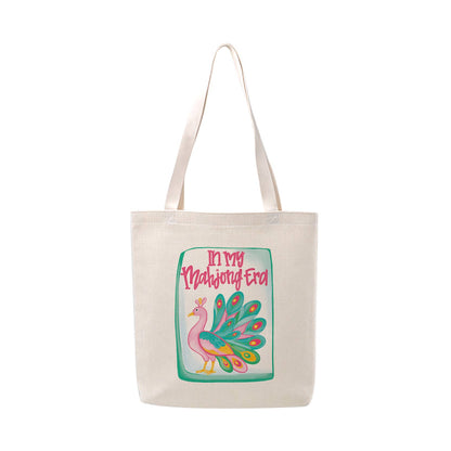 Mahjong Era Tote Bag Bright Preppy Mahj Tiles Canvas Bag