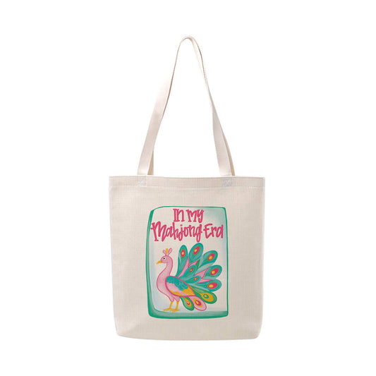 Mahjong Era Tote Bag Bright Preppy Mahj Tiles Canvas Bag