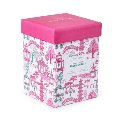 Pagoda Filled Candle with Amber Scent in Gift Box