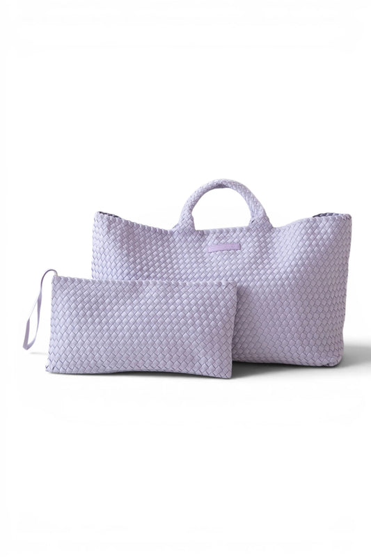 LAVENDAR PEACE LOVE MAHJONG WOVEN CARRYALL & TILE BAG