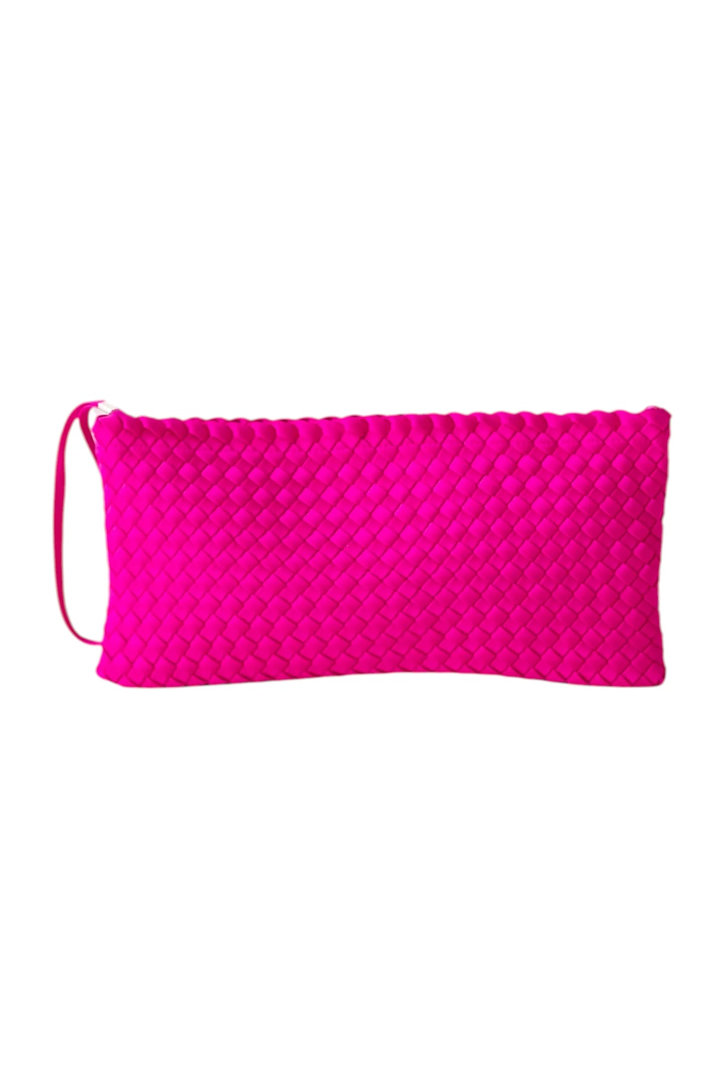 PEACE LOVE MAHJONG WOVEN TILE BAG - MAGENTA