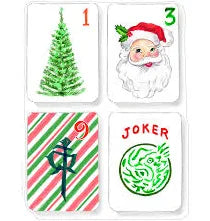 Christmas Mahjong Acrylic Charcuterie/Snack Board