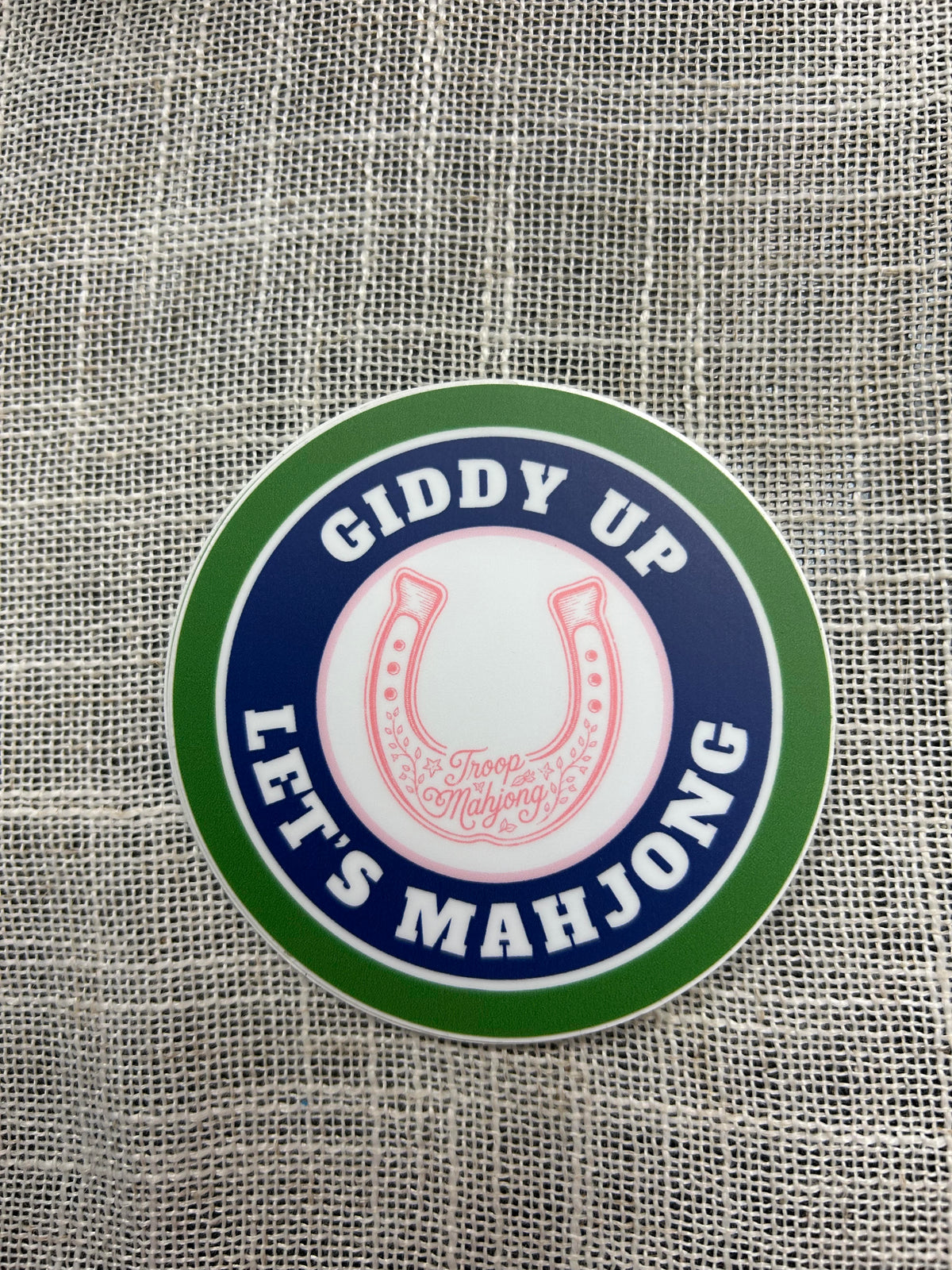 GIDDY UP LET'S MAHJONG STICKER