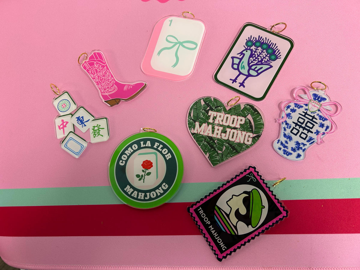TROOP MAHJONG BOW TILE ACRYLIC TAG