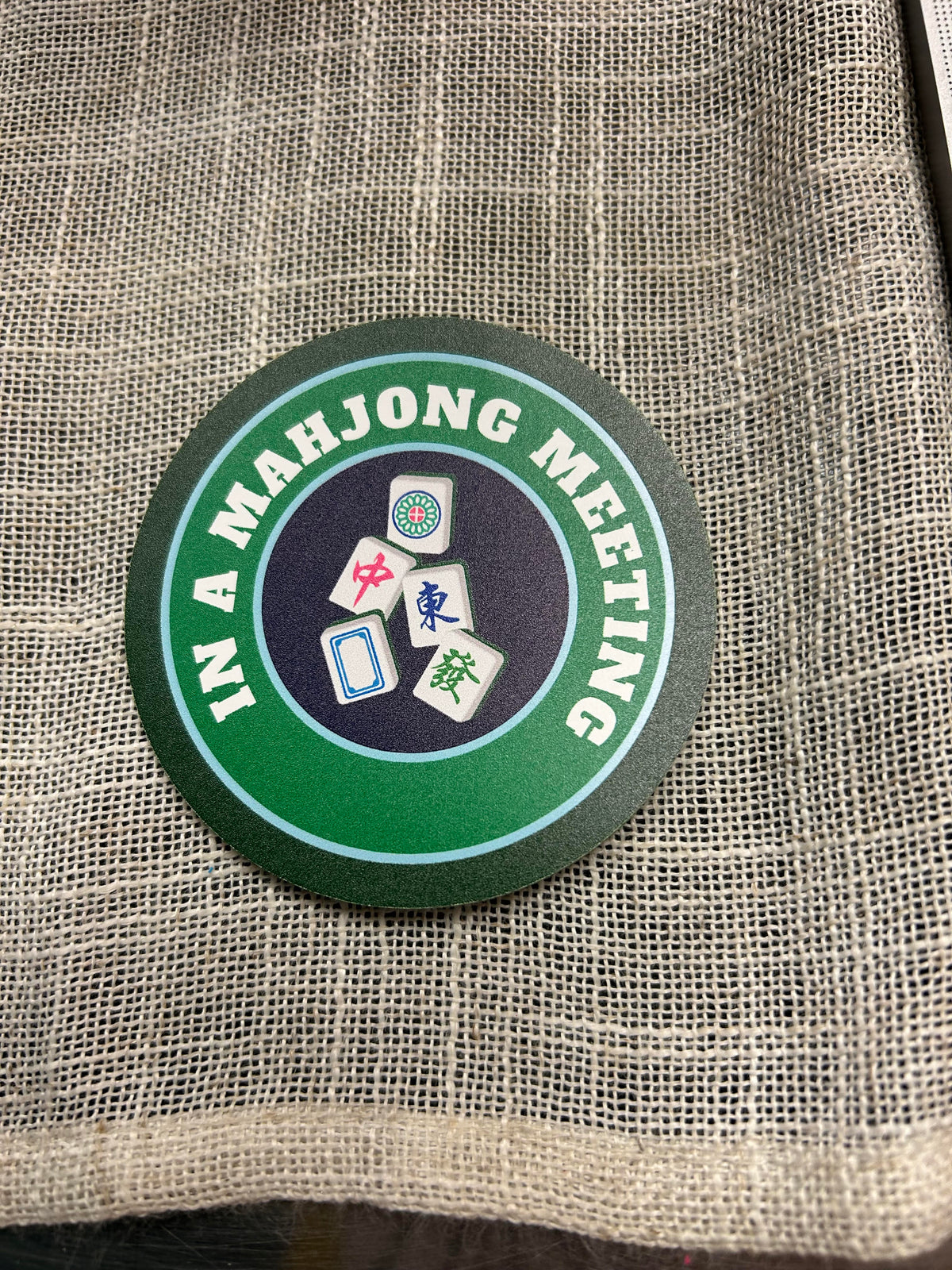 IN A MAHJONG MEETING STICKER